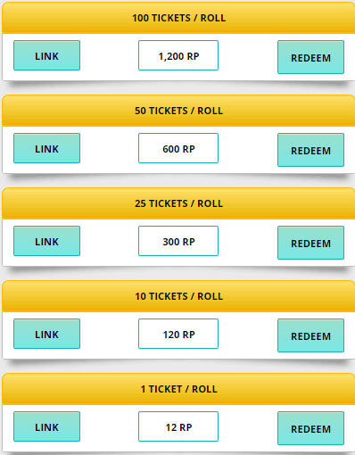 обмен бонусных очков на виртуальные лотерейные билеты