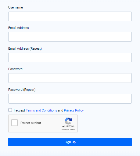 форма для регистрации